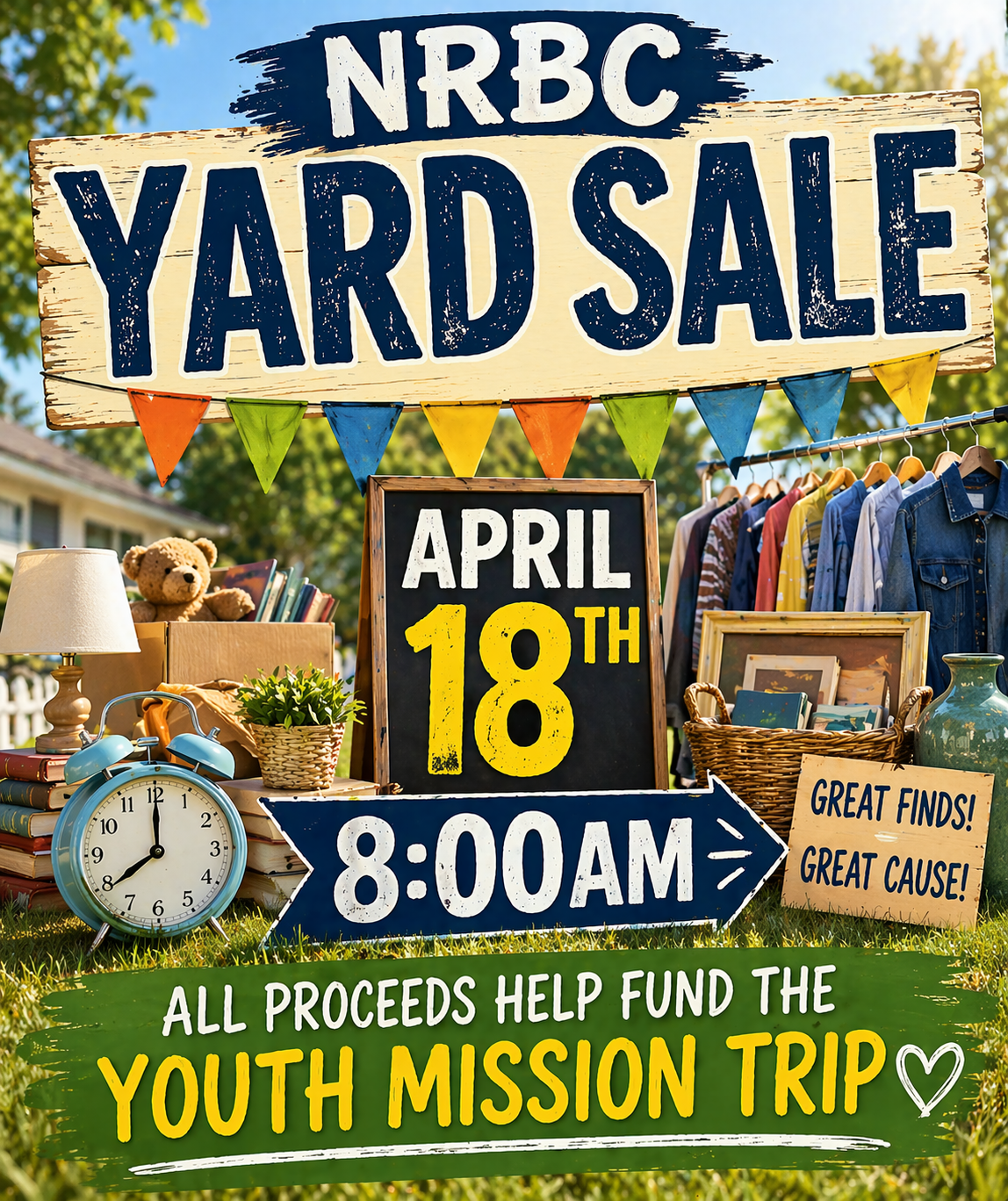 Youth Yard Sale, April 18, 2026